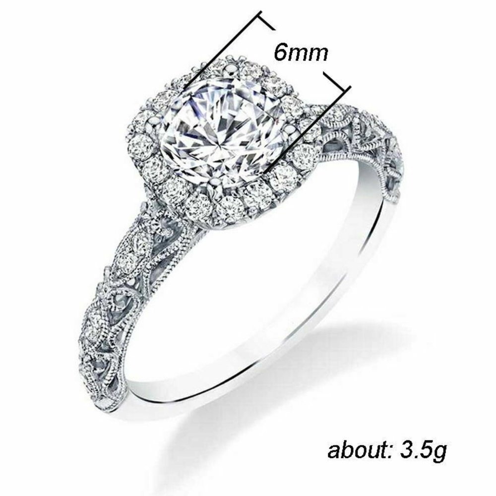 NEW 925 Silver Filled Cubic Zirconia Ring - Picture 2 of 2